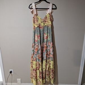 Free People Floral Dress Maxi Size Large